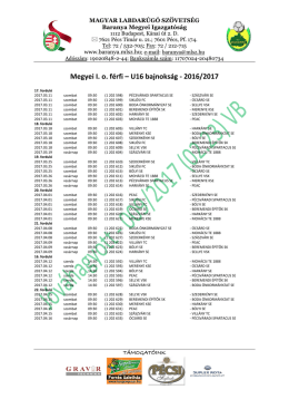 U16 - Beremendi Építők SK