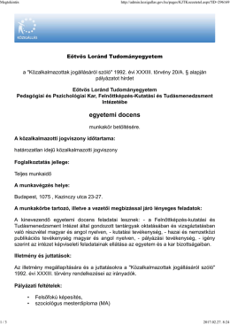 egyetemi docens