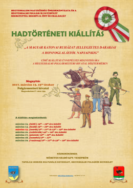 hadtörténeti kiállítás „a magyar katonai ruházat