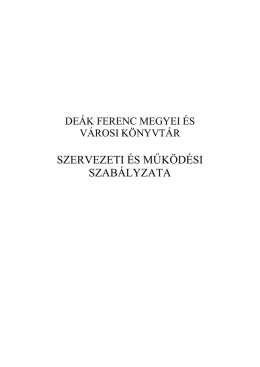 De&aacute;k Ferenc Megyei &eacute;s V&aacute;rosi K&ouml;nyvt&aacute;r