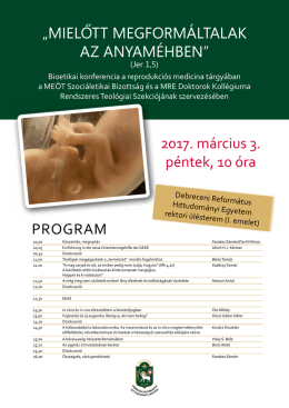 2017. m&aacute;rcius 3. p&eacute;ntek, 10 &oacute;ra PROGRAM