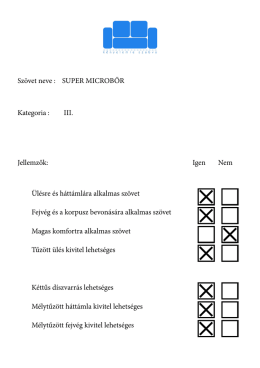 Sz&ouml;vet neve : SUPER MICROBŐR Kategoria : III. Jellemzők: Igen
