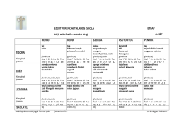 Étlap 2017. március 6. - Diósgyőri Szent Ferenc Római Katolikus