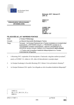 6592/1/17 REV 1 ps/TK/kb 1 DRI 1. A Bizotts&aacute;g 2012. szeptember