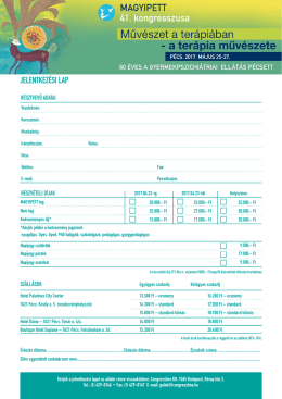 jelentkezési lap - CongressLine Kft.