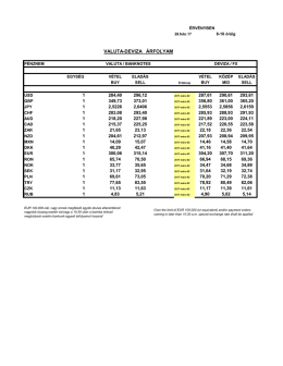 VALUTA-DEVIZA ÁRFOLYAM