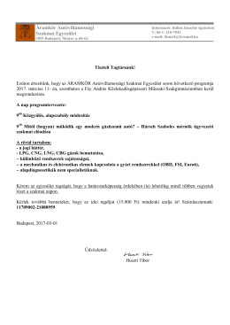 2017. 03. 11. 09:00 F&Aacute;Y - &Aacute;ramk&ouml;r Aut&oacute;villamoss&aacute;gi Szakmai