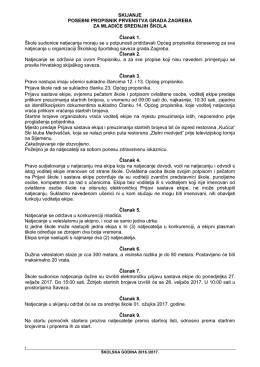 posebni propisnik - Školski sportski savez Grada Zagreba