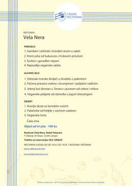 Vela Nera - Tjedan restorana