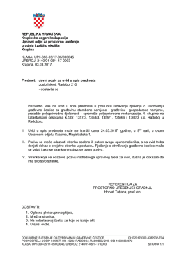 Akti u graditeljstvu - Krapinsko