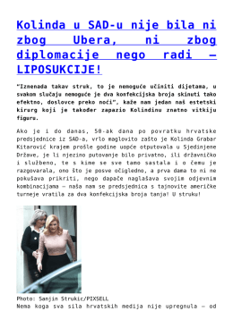 Kolinda u SAD-u nije bila ni zbog Ubera, ni zbog