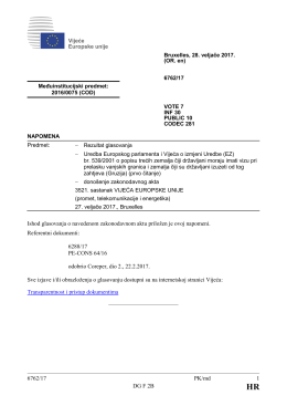 6762/17 PK/md 1 DG F 2B Ishod glasovanja o navedenom