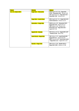 Datum Relacija Vlakovi 18.&ndash;19. ožujka 2017. Dugo Selo