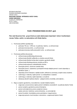 PLAN I PROGRAM RADA ZA 2017. god.