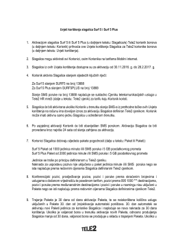 1. Aktivacijom slagalice Surf 5 ili Surf 5 Plus