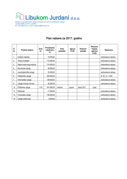 Plan nabave 2017 - Libukom Jurdani doo