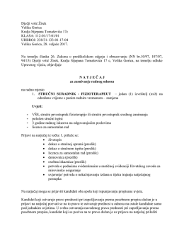 Fizioterapeut - Dječji vrtić Žirek