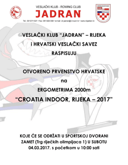 Raspis - Hrvatski veslački savez