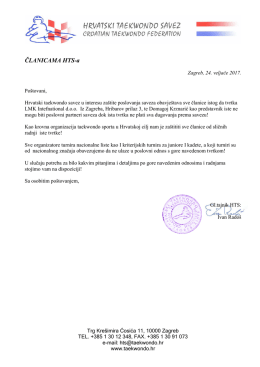Važna obavijest svim članicama HTS-a