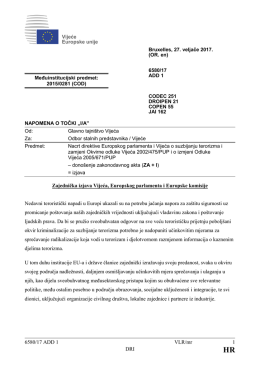 6580/17 ADD 1 VLR/mr 1 DRI Zajednička izjava Vijeća, Europskog