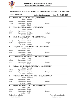 16. kolo - Hrvatski nogometni savez