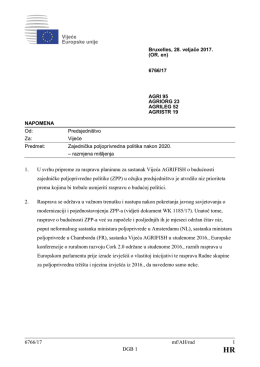 6766/17 mf/AH/md 1 DGB 1 1. U svrhu pripreme za raspravu