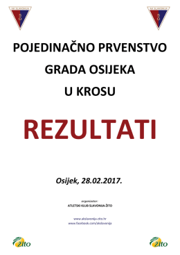 POJEDINAČNO PRVENSTVO GRADA OSIJEKA U KROSU