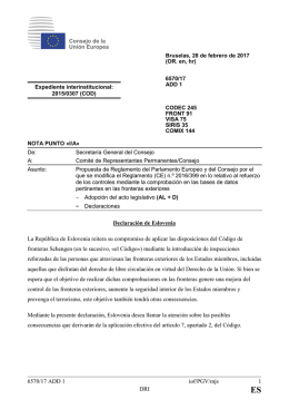 6570/17 ADD 1 iof/PGV/mjs 1 DRI Declaraci&oacute;n de Eslovenia La
