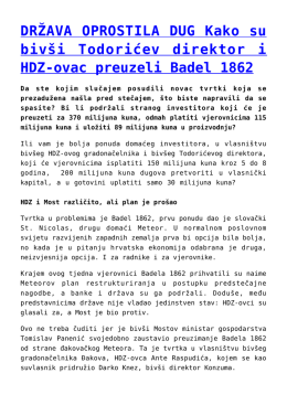 DRŽAVA OPROSTILA DUG Kako su bivši Todorićev