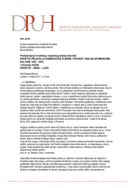 Predstavljanje hrvatskog i engleskog izdanja zbornika DRU&Scaron;TVO