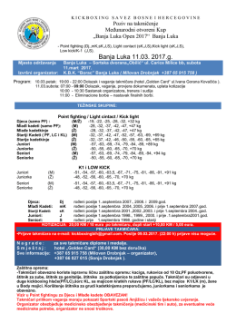 Poziv Banja Luka Open 2017