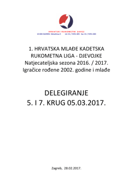 delegiranje 5. i 7. krug 05.03.2017. - UHRS-a