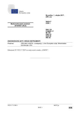 5925/17 COR 1 MGT/jn DGE 1 Dokument ST 5925/17 INIT ne smije