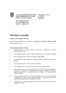 Sjednica Vlade 2.3.2017