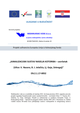 KANALIZACIJSKI SUSTAV NASELJA