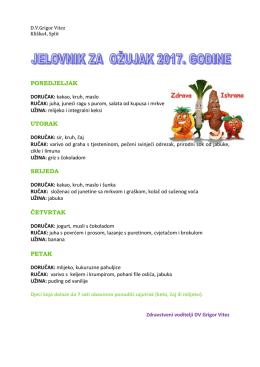 jelovnik za ožujak 2017.g - Dječji vrtić Grigor Vitez, Split