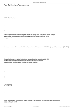 Tata Tertib Istura Tampaksiring