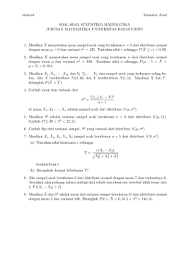 statmat Semester Awal SOAL-SOAL STATISTIKA MATEMATIKA
