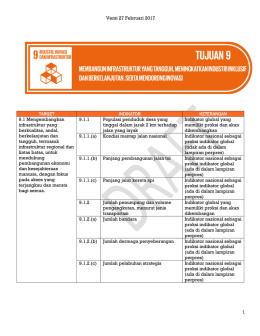 Versi 27 Februari 2017 1 TARGET INDIKATOR KETERANGAN 9.1
