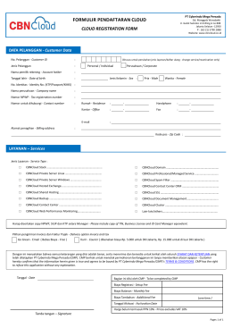 CMP-Form Pendaftaran CBN Cloud Service