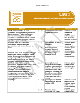 Versi 27 Februari 2017 1 TARGET INDIKATOR KETERANGAN 12.1