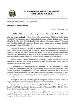 Press Release MKH Jatuhi Pemberhentian