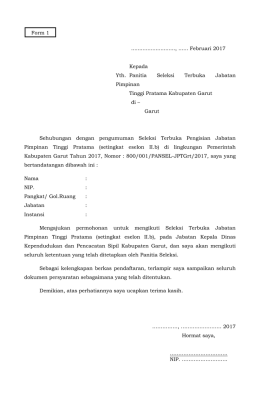 Form Persyaratan 2017 - Pemerintah Kabupaten Garut