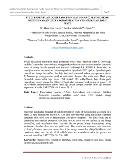 Studi Penentuan Laju Dosis Pada Pesawat Sinar