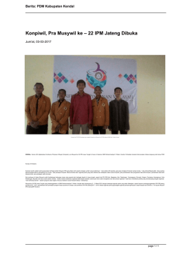 Berita 9766_Konpiwil, Pra Musywil ke – 22 IPM Jateng Dibuka