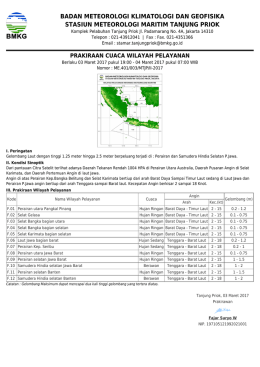 Prakiraan Cuaca Wilayah Pelayanan