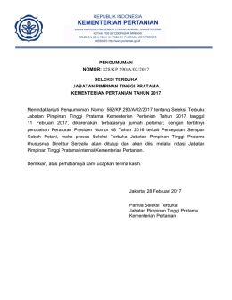 Selengkapnya - Kementerian Pertanian