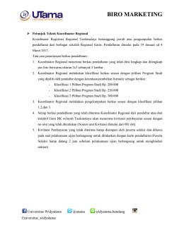 biro marketing - PMB Widyatama