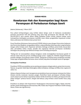 Kesetaraan Hak dan Kesempatan bagi Kaum Perempuan di