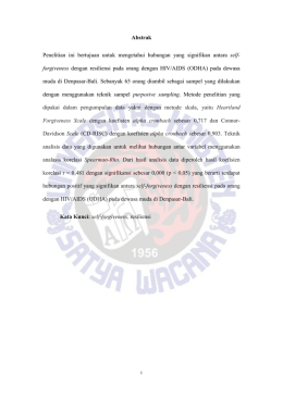 forgiveness dengan resiliensi pada orang